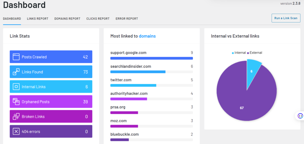 LinkWhisper Dashboard